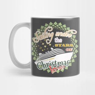 Sailing under the stars of Christmas love - A cruise ship on a Christmas cruise under the stars Mug